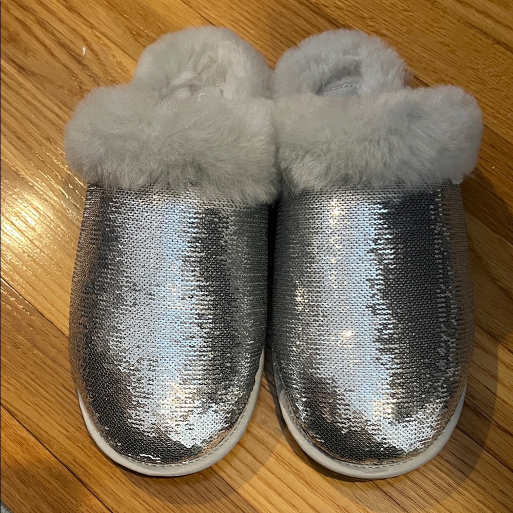 UGG Scuffette II Mirror Ball Sequin Fur-Lined Slippers